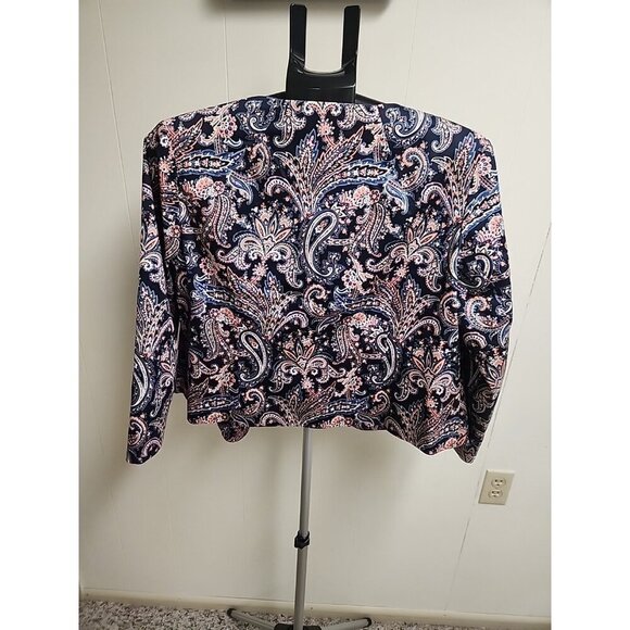 Pendleton Floral Paisley Open Front Jacket Size 16 - Picture 7 of 12